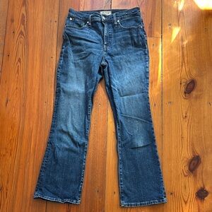 Madewell Blue Mid Rise Flare Jeans